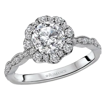 Halo Semi-Mount Diamond Ring 160033-RD100