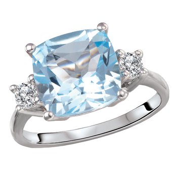 Sky Blue Topaz Sterling Silver Fashion Ring 711869-SBT7W