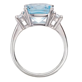 Sky Blue Topaz Sterling Silver Fashion Ring 711869-SBT7W