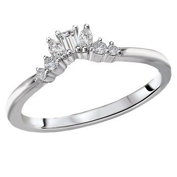 Diamond Curved Wedding Band 113916-W