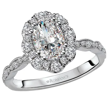 Halo Semi-Mount Diamond Ring 160033-OV100