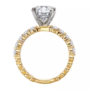 Triple Row Band Semi-Mount Diamond Engagement Ring 160314-RD300Y