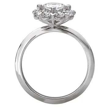 *** Lab Grown Diamond *** Halo Semi-Mount Diamond Ring 119174-RD100KLG