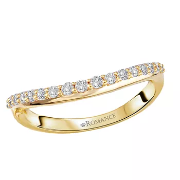 Curved Front Diamond Wedding Band 160276-200WY
