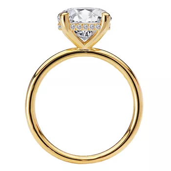 Lab Grown Diamond Semi-Mount Hidden Halo Engagement Ring 160151-RD300YLG