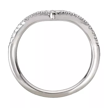 Curved Diamond Wedding Band 160311-W
