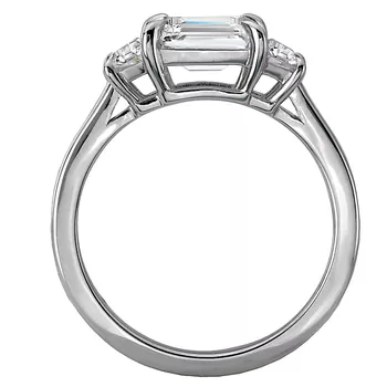 3 Stone Semi-Mount Lab Grown Diamond Ring 119234-EM100KLG