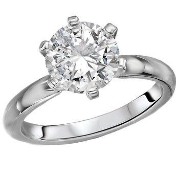 Solitaire Semi-Mount Diamond Ring 114001-6RD175WS