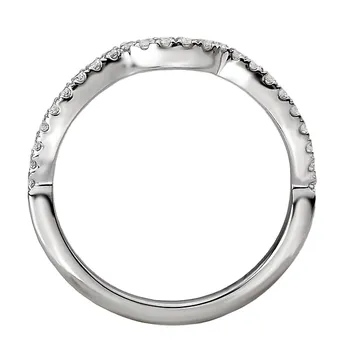 Diamond Curved Wedding Band 160171-100W