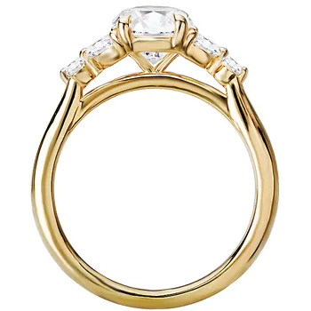 *** Lab Grown Diamond *** Diamond Semi-Mount Engagement Ring 160125-RD100YLG