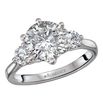 3 Stone Semi-Mount Diamond Ring 119231-RD200K