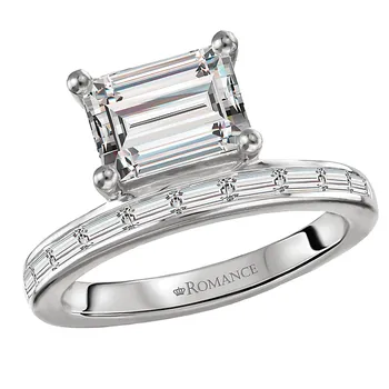 Hidden Basket Semi-Mount Diamond Engagement Ring 160286-EM200
