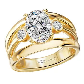 3 Row Shank Semi-Mount Diamond Ring 160280-OV200Y