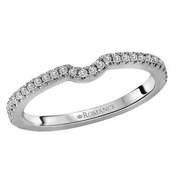 Diamond Curved Wedding Band 160184-W
