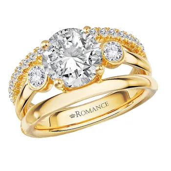 3 Row Shank Semi-Mount Diamond Ring 160281-RD200Y