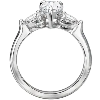 3 Stone Semi-Mount Diamond Ring 160048-PS100