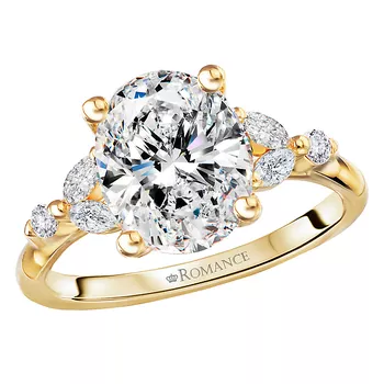 Classic Semi-Mount Lab Grown Diamond Engagement Ring 160125-OV300YLG