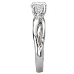 LaVie 3 Stone Semi-Mount Diamond Ring 115462-RD075