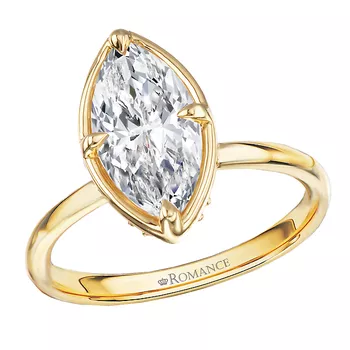 Diamond and Sapphire/Blue Diamond Accented Semi-Mount Engagement Ring 160364-MQ200SPHY