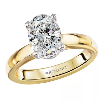 Hidden Halo Semi-Mount Diamond Engagement Ring 160298-OV200Y