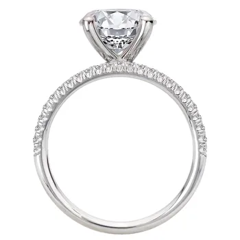 Split Row Semi-Mount Engagement Ring 160267-RD300