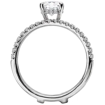 Split Shank Semi Mount Diamond Ring 160077-OV100