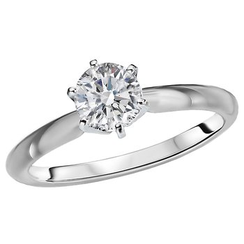 Solitaire Diamond Ring 114030-6RD075W